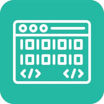 Ilustración de diseño de icono de vector de código binario