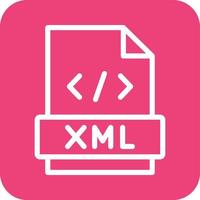 Ilustración de diseño de icono de vector xml