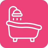Ilustración de diseño de icono de vector de bañera de baño