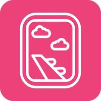 Airplane Window Vector Icon Design Illustration