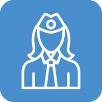 Air hostess Vector Icon Design Illustration