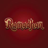 Ramadan Modern Text Effect vector