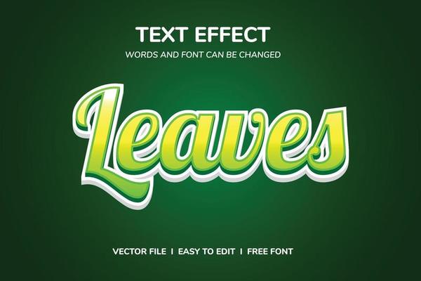 Leaves Editable Text Effect