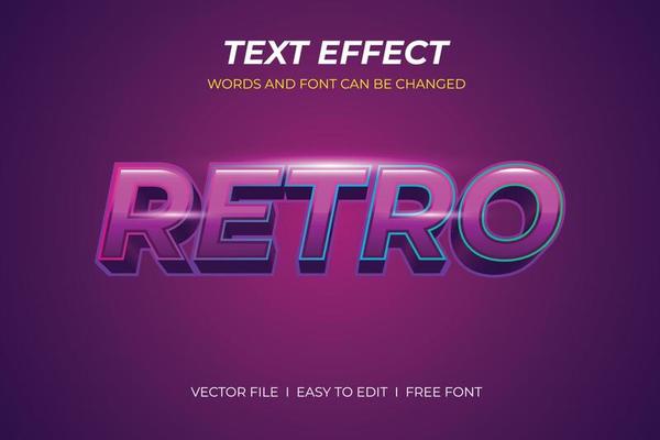 Retro Editable Text Effect
