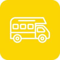 ilustración de diseño de icono de vector de autocaravana