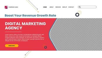 Corporate Digital Marketing Agency Landing Page vector