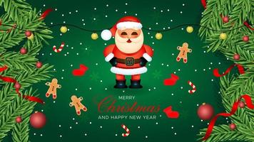 Realistic Christmas Background with Celebrations Element vector