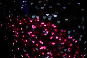 blur pink red gray hearts shape bokeh light background photo