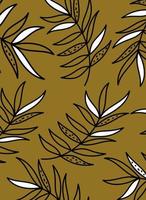 botanical abstract vector card illustration with leaves