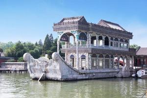 Marble boat at Summer Palace, Beijing, China photo