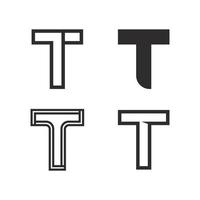 letter T logo image and font T design graphic  vector