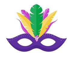 Carnival Card or Banner With Typography Design of Popular Event in Brazil. Mardi Gras Theme With Colorful Party Elements. Travel destination. Five colours vector