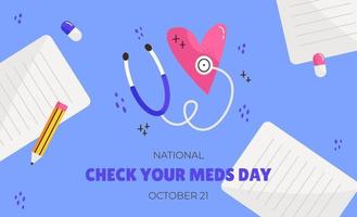Check Your Meds Day vector
