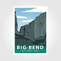 Big Bend National Park poster vector illustration design.