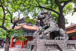 BEIJING, CHINA - JUNE 29, 2016-Yonghe Lamasery, or popularly as the Lama Temple, is a temple and monastery of the Gelug school of Tibetan Buddhism photo