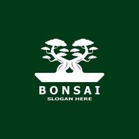 bonsai árbol planta vector logo ilustración