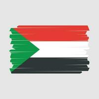 Sudan Flag Brush vector