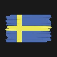 Sweden Flag Brush vector