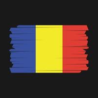 cepillo de la bandera de rumania vector