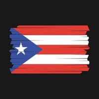 Puerto Rico Flag Brush vector