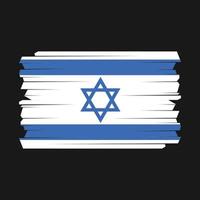 cepillo de bandera de israel vector