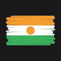 cepillo de bandera de niger vector