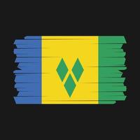 Saint Vincent Flag Brush vector