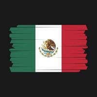 cepillo de bandera de méxico vector