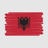 pincel de bandera de albania vector