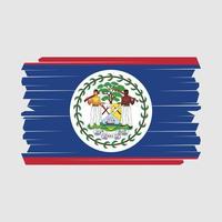 cepillo de bandera de belice vector