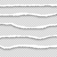 set of Realistic vector torn paper