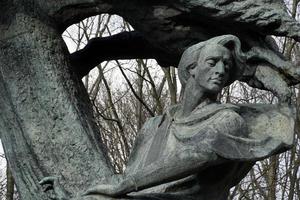 Warsaw, Poland - 26th March 2023 - the Fryderyk Chopin Monument in Lazienki Krolewskie - Royal Baths Park Sculpted By Waclaw Szymanowski and Oskar Sosnowski in 1926 photo