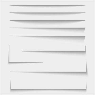 Paper sheet shadow effect.