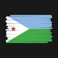 Djibouti Flag Brush vector