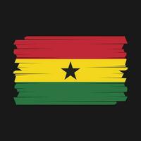 Ghana Flag Brush vector