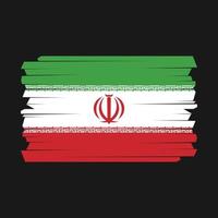 pincel de bandera de irán vector