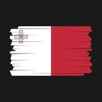 cepillo de bandera de malta vector