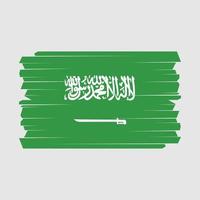 Saudi Arabia Flag Brush vector