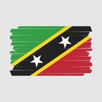 Saint Kitts Flag Brush vector