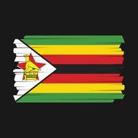 Zimbabwe Flag Brush vector