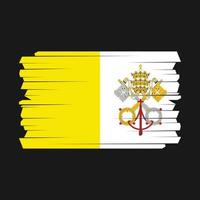 cepillo de la bandera del vaticano vector