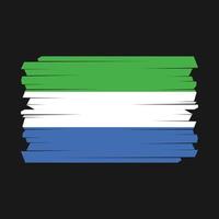 Sierra Leone Flag Brush vector