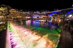 Fenghuang, China - FEB 27, 2016-The Old Town of Phoenix , Fenghuang Ancient Town. The popular tourist attraction which is located in Fenghuang County. HuNan, China. photo