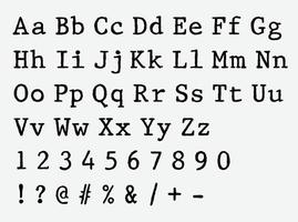 vector máquina de escribir fuente