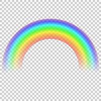 Rainbow isolated on transparent background vector