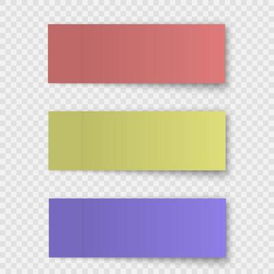 Set of sticky note or Office paper sheet