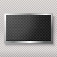 Flat led monitor of computer or frame isolated vector