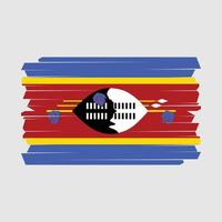 cepillo de bandera de swazilandia vector