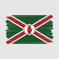 pincel de bandera de irlanda del norte vector