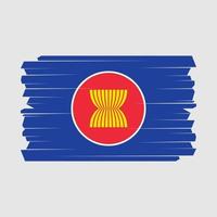 cepillo de la bandera de la asean vector